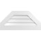Ekena Millwork Octagonal Top Surface Mount PVC Gable Vent w/ 3-1/2"W x 1"P Standard Frame, 34"W x 16"H GVPOT34X1601SN - alternate 1